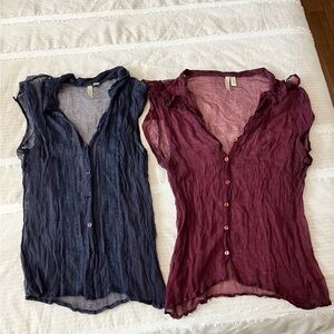 2 sheer blouses